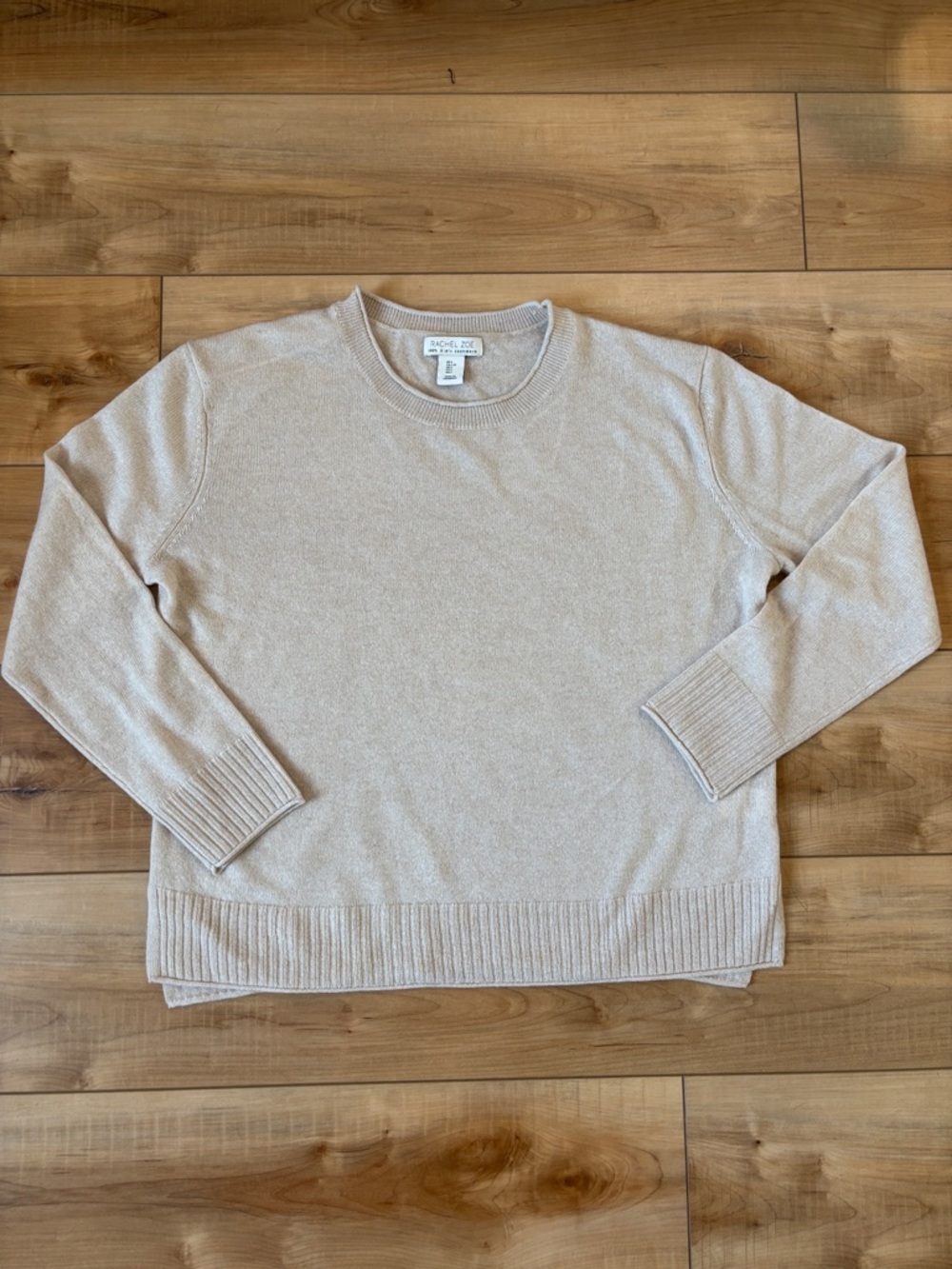 Rachel Zoe Cashmere women’s Crewneck Sweater in Beige